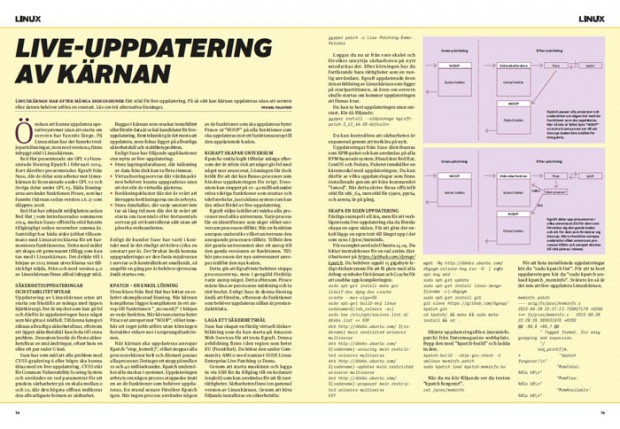 Liveuppdatering av linuxkärnan med kGraft och kPatch